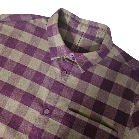 Lululemon Mason's Peak Button Up Long Sleeve Flannel Shirt Men's SZ Large Plaid - Picture 1 of 14
